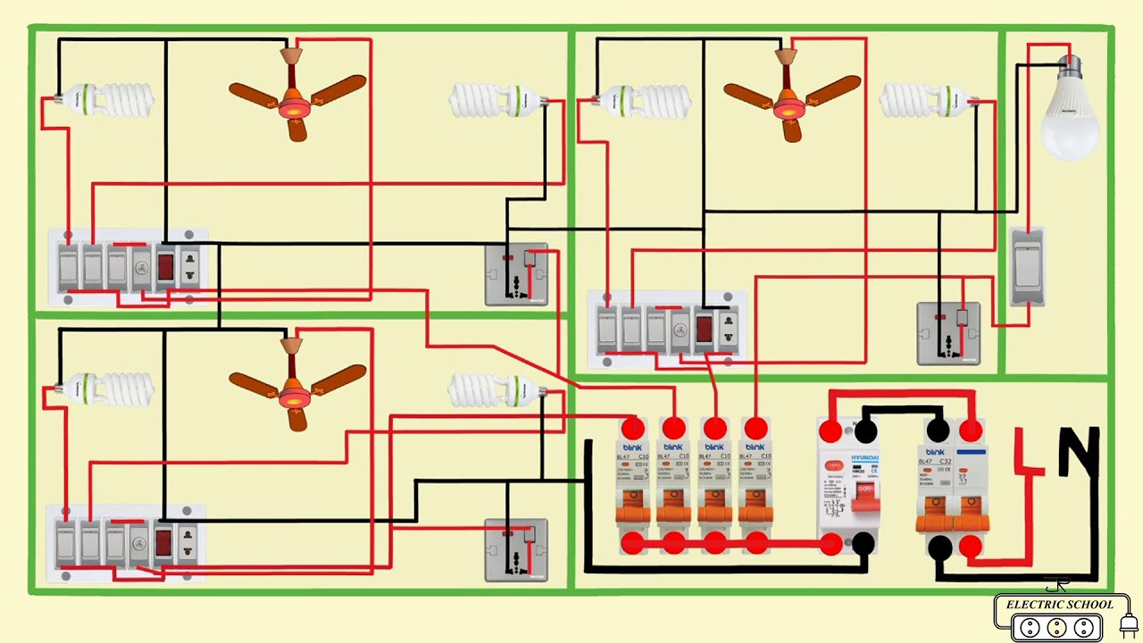 Complete Electrical House Wiring Diagram 🏠