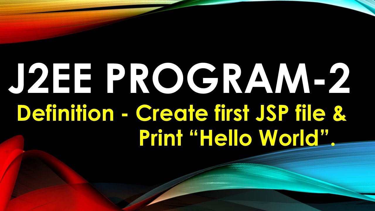 J2EE Program 2 | Creating and Running Your First JSP File in NetBeans