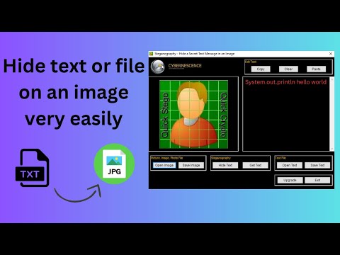 How to Hide Any Text or Files on an Image Very Easily by QuickStego 2024 | Steganography Tutorial