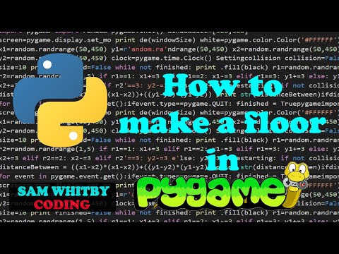 How to Make a Floor in Pygame