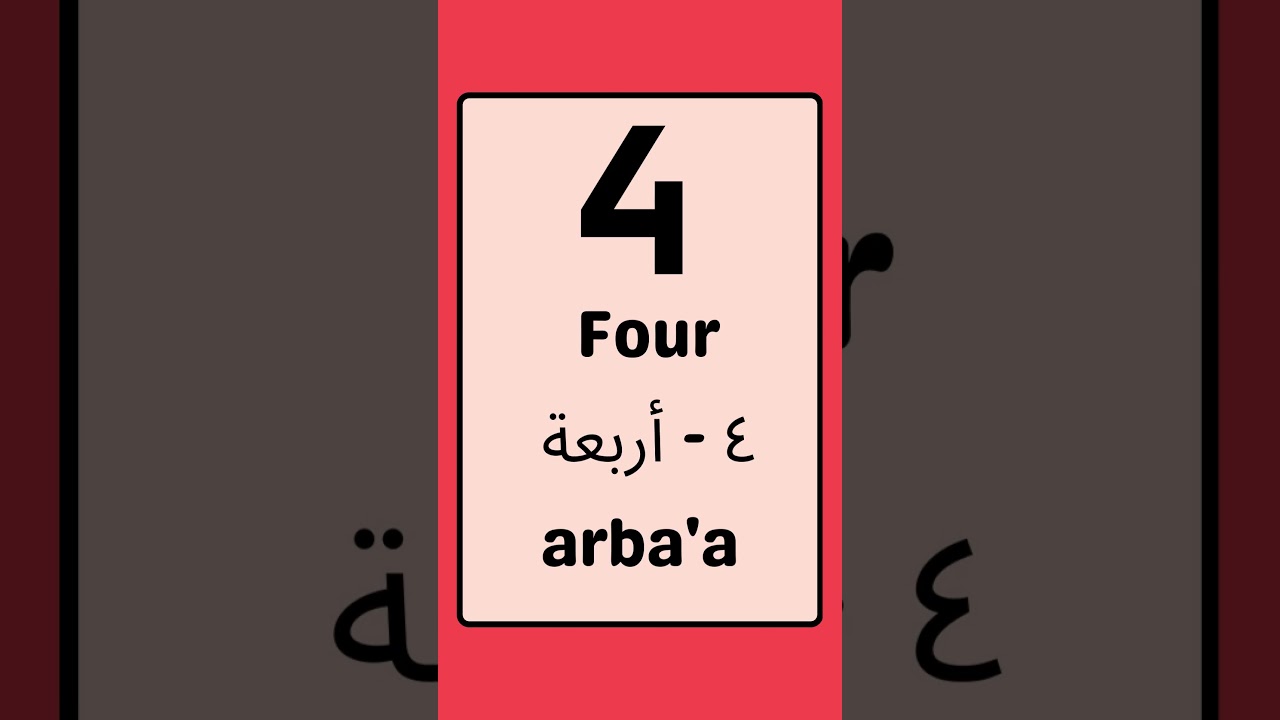 Learn Arabic Numbers 1-10 πΈπ¦