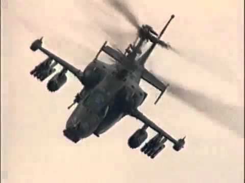 Российские уникальные боевые вертолёты Ка-50 и Черная акула