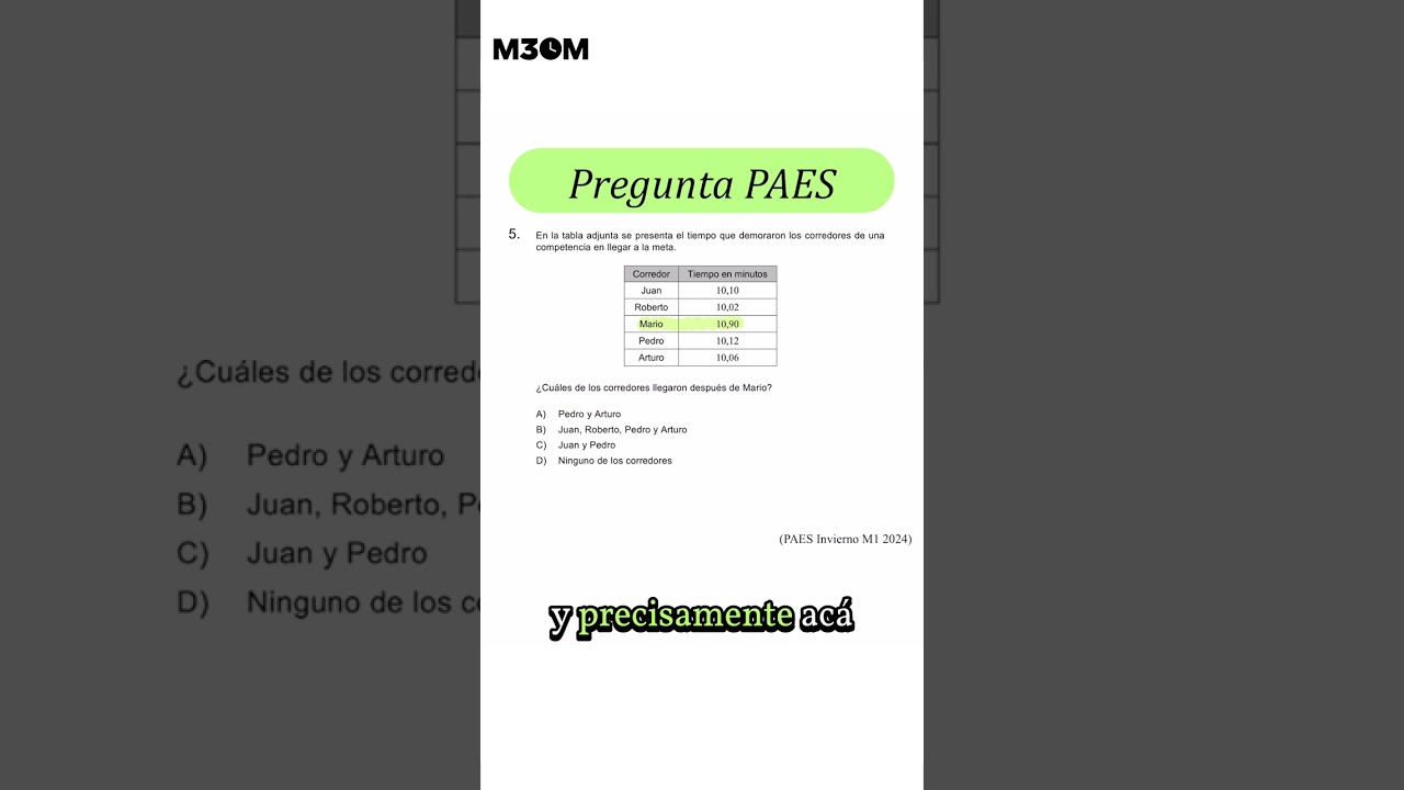 Ejercicio clave para la PAES de Matemáticas 🚀