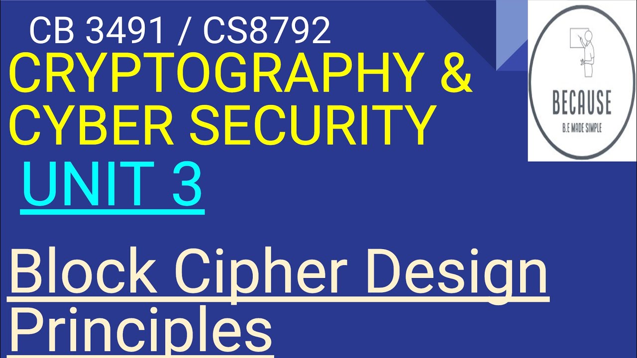 Understanding Block Cipher Design Principles in Tamil π