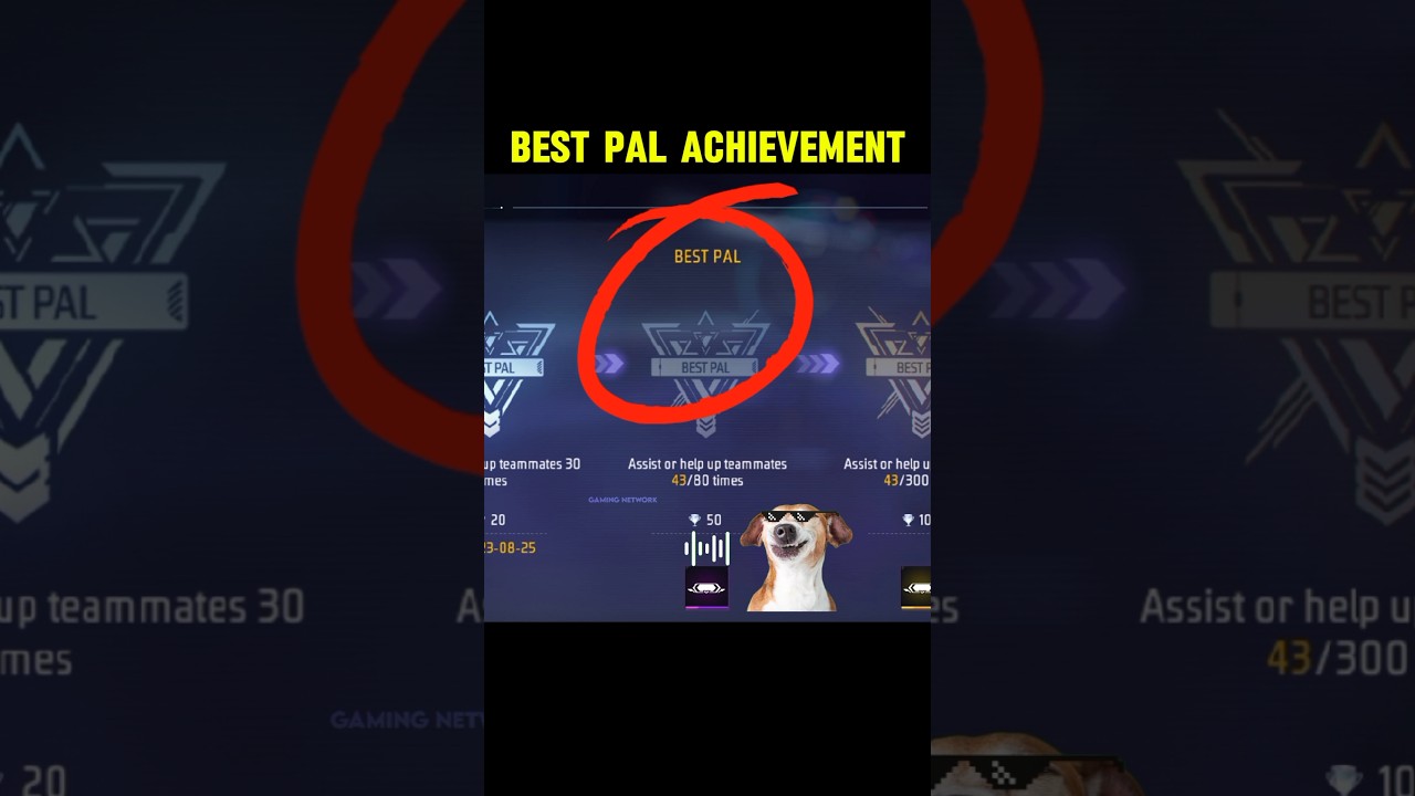 Best pal achievement free fire || how to complete all achievement mission in free fire