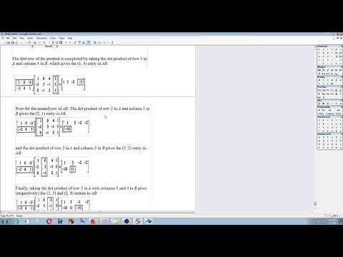 Engineering Mathematics On The Go - 20  -  Matrices -  Example of Multiplication
