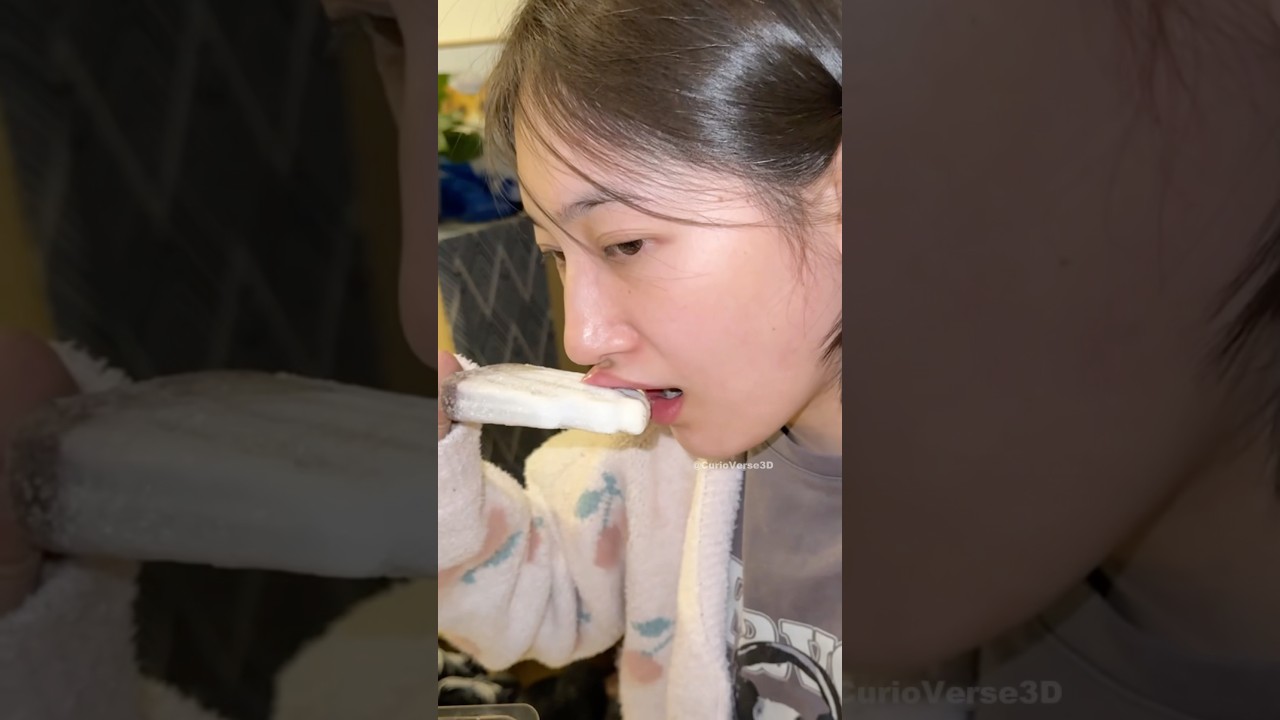 Her Tongue Gets Stuck to Ice Cream 🍦