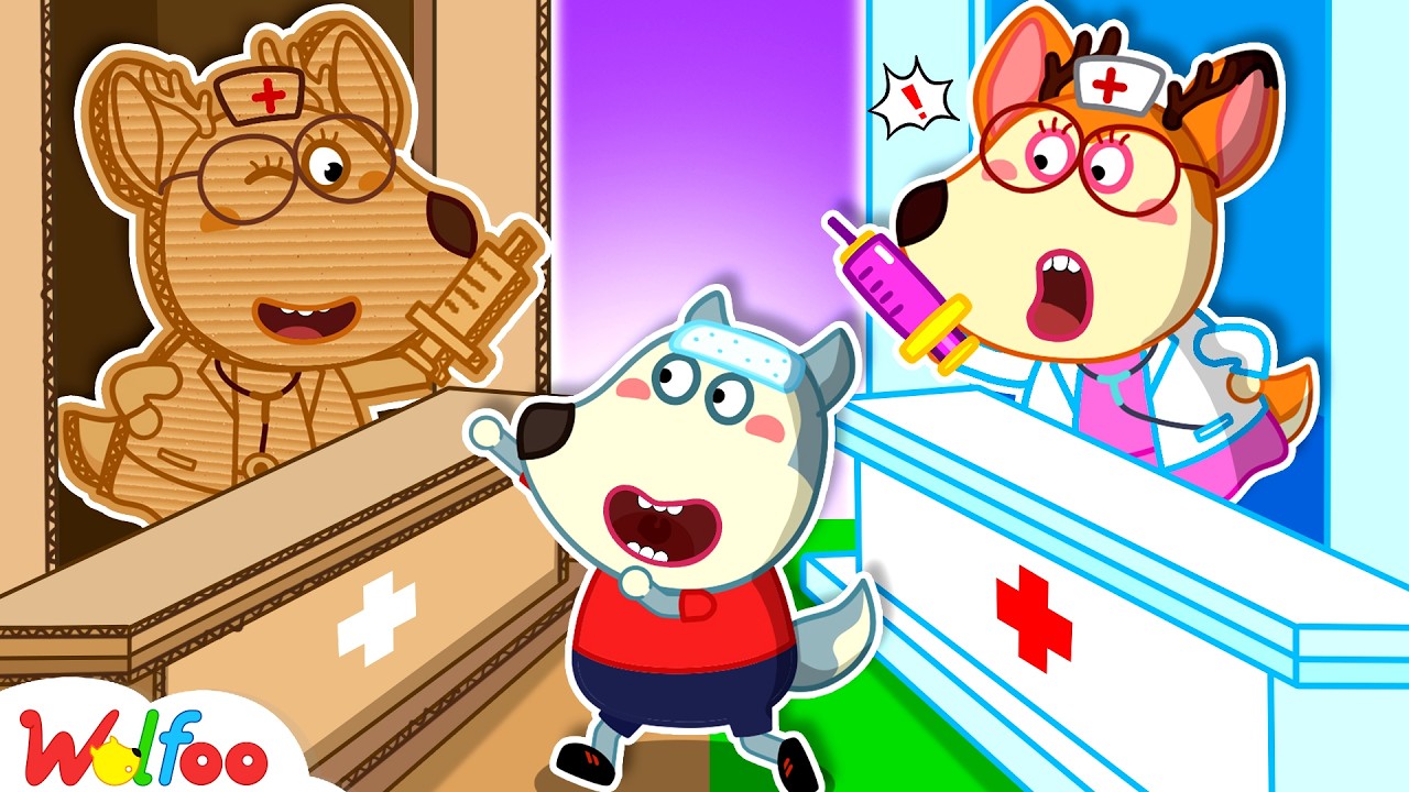 NEW: Wolfoo's Fake vs Real Hospital! Cardboard DIY Challenge | Wolfoo Channel