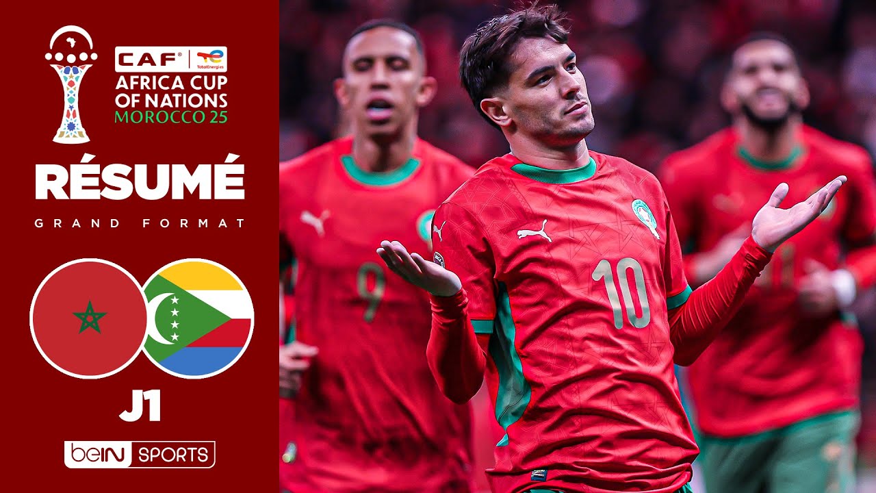 Maroc démarre la CAN avec une victoire face aux Comores 🇲🇦