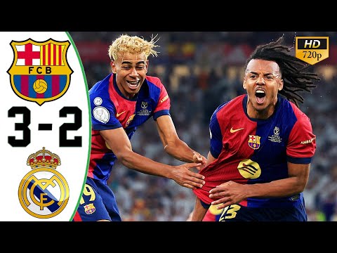 Barcelona vs Real Madrid 3-2 All Goals & Highlights 2025