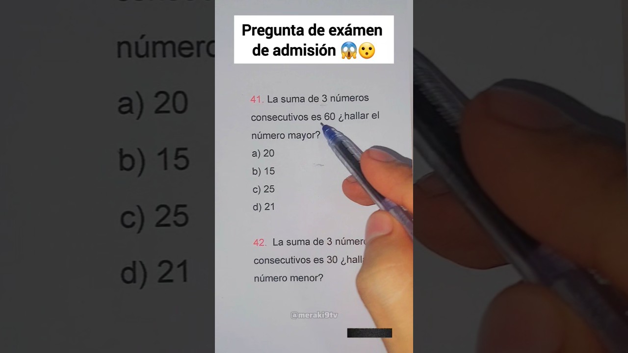 2025 Admission Question: Find 3 Consecutive Numbers Summing to 60