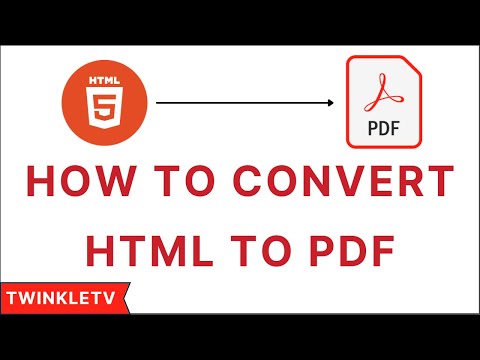 How To Convert HTML File Into PDF
