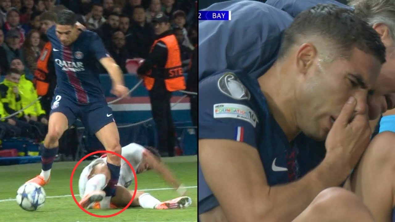 Achraf Hakimi Suffered Devastating Leg Injury After Tackle by Luis Diaz 😢 | UCL 2025-26 Highlights