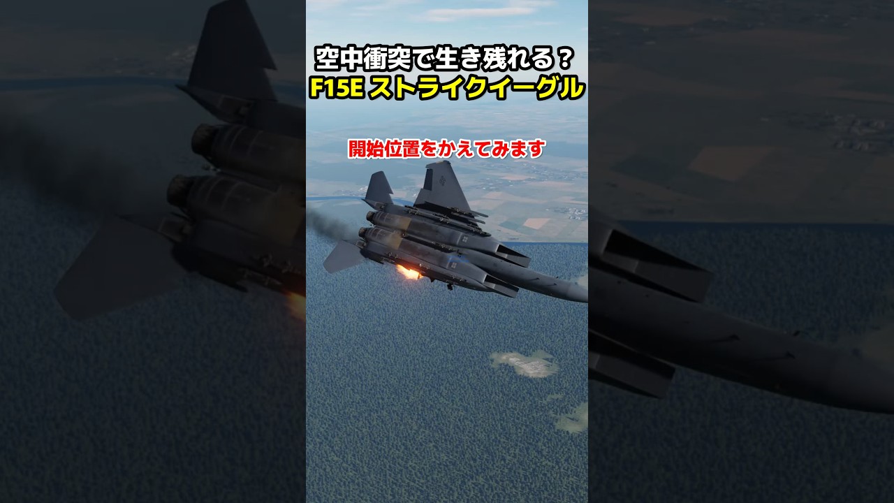 F15Eは空中衝突で片翼を失っても生き残れるのか?試してみた! #dcs