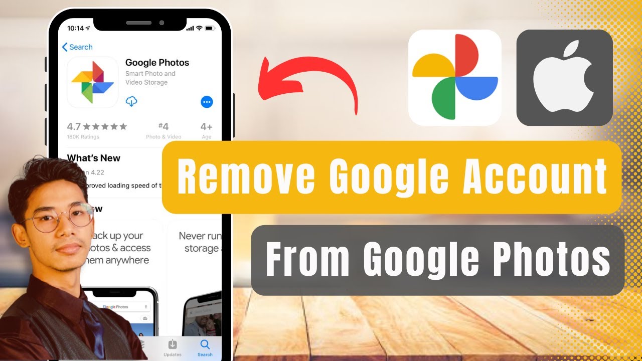 Remove Google Account from Google Photos on iPhone