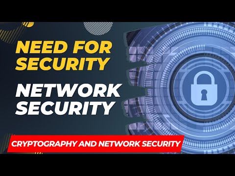 Need for Security | Network Security | Cryptography and Network Security