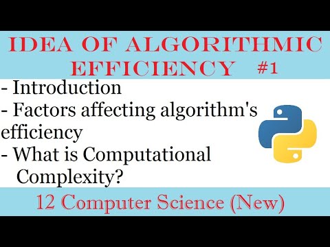What is Computational Complexity? Idea of Algorithmic Efficiency | Class 12 | Computer Science (New)