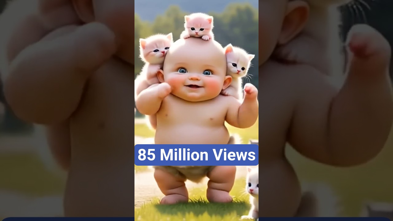 Adorable Baby and Cat Dance Compilation 🥰