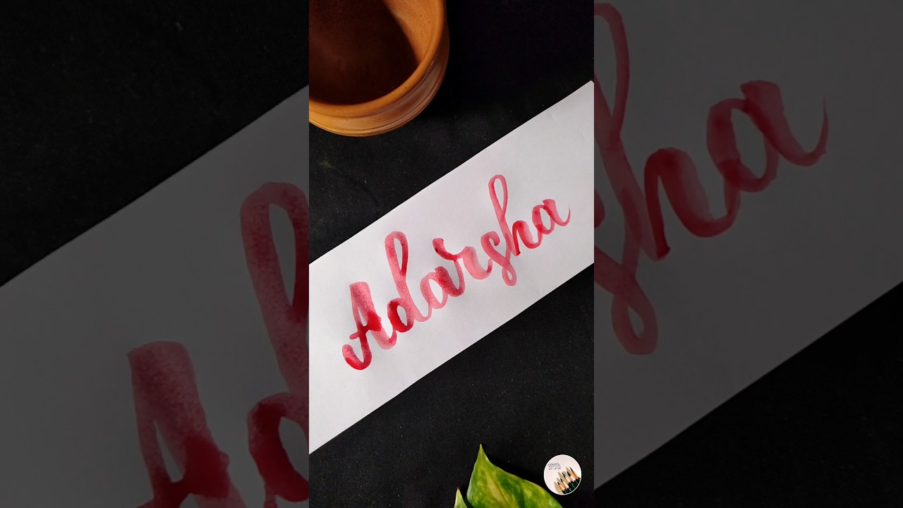 Creative Calligraphy Art of 'Adarsh' 🎨 | Stunning Lettering & Name Art