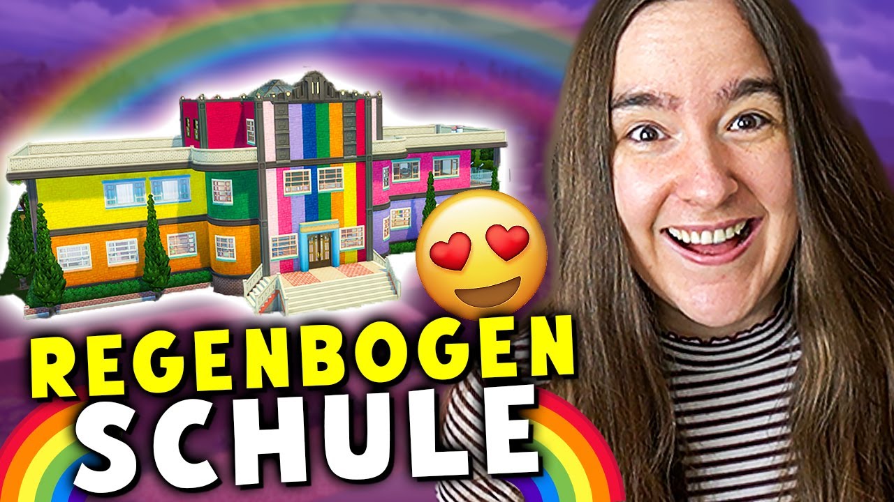 Aus Grau wird WOW: Bunte Regenbogen Schule in Sims 4! 🌈