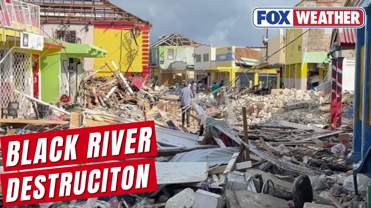 Hurricane Melissa Devastates Black River, Jamaica 🌪️ - FOX Weather Report