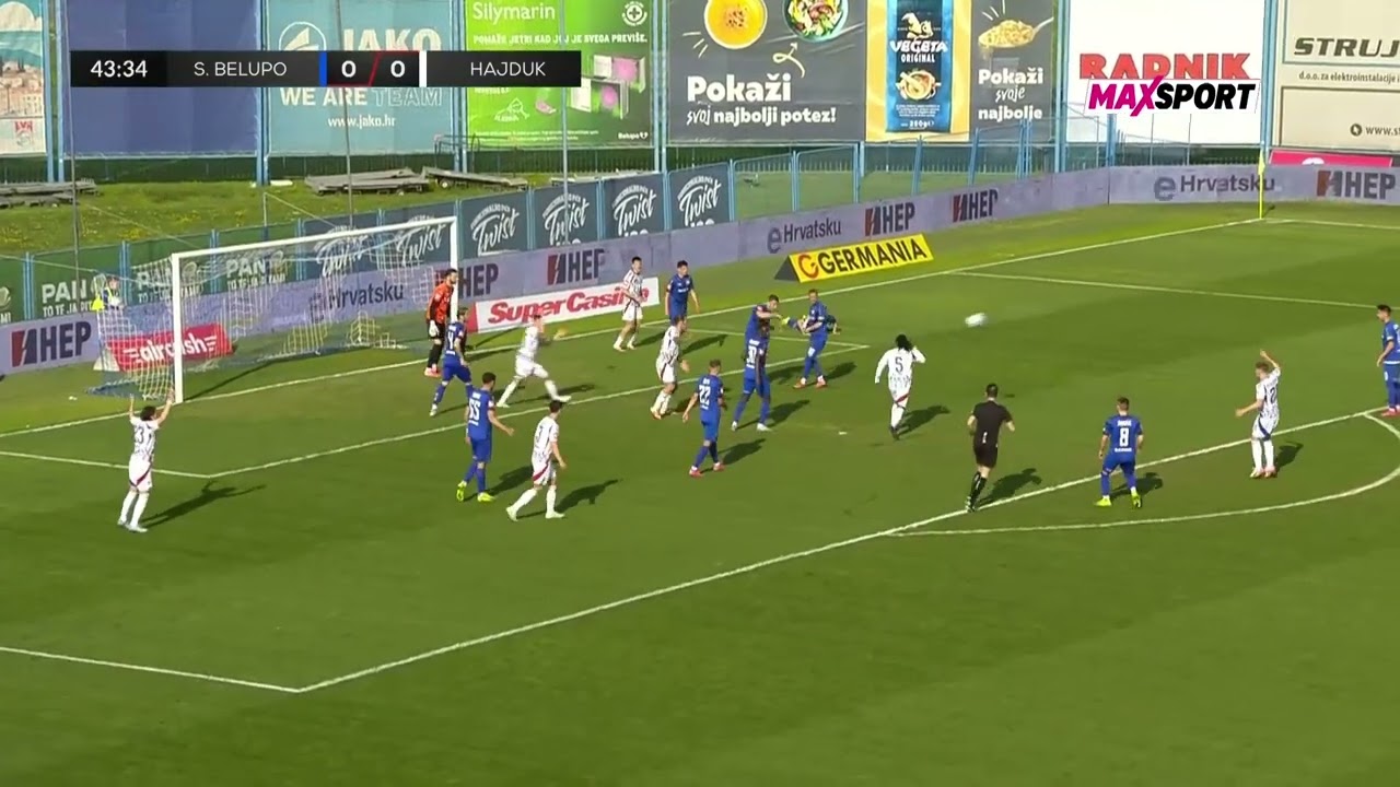 28. Hajduk Narrowly Edges Out Slaven Belupo 1-0 in 28th SuperSport HNL Match ⚽