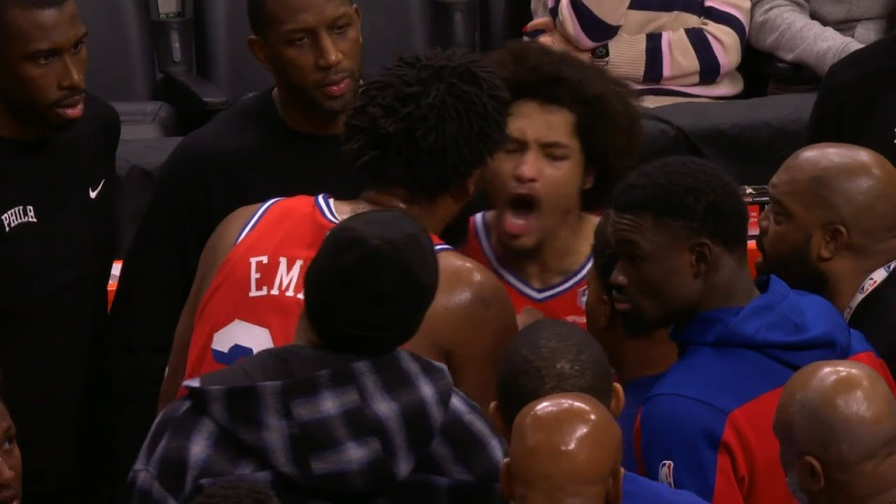 Joel Embiid and Kelly Oubre Jr. Clash on Bench After Defensive Criticism 🔥