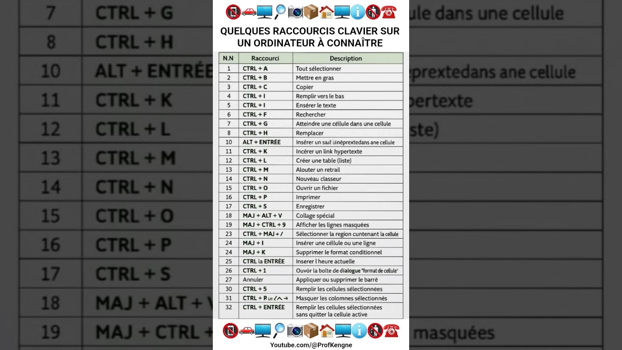 Raccourcis Clavier Essentiels pour PC et Mac