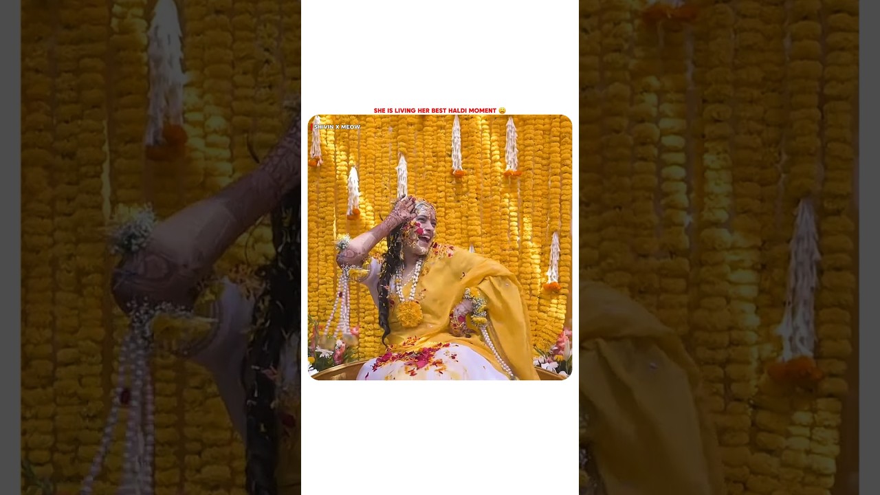 Capturing Her Perfect Haldi Moment 💛 | Beautiful Bride Highlights