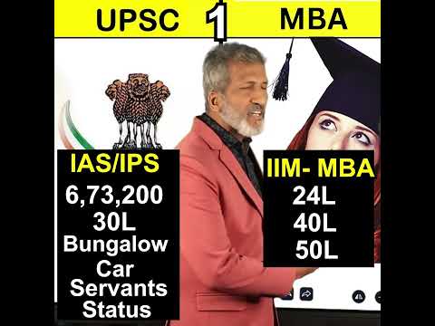 UPSC VS MBA | #upsc #mba #ias #ips #governmentjobs | By Anurag Aggarwal Hindi