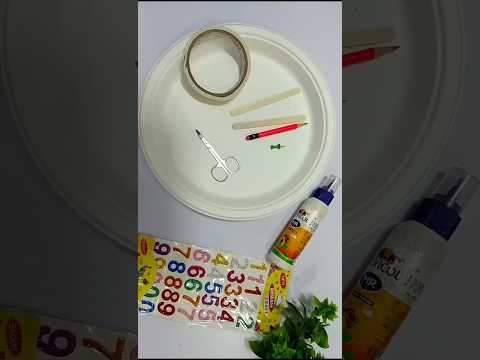 Paper Plate Clock Idea | School Project #shorts #schoolcraft