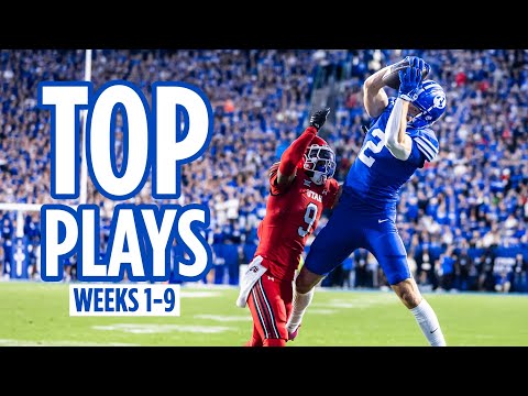 BYU FOOTBALL TOP PLAYS (WEEKS 1-9) | BROADCAST HIGHLIGHTS