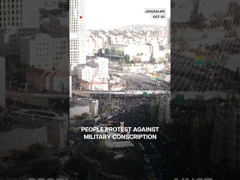Watch: Israeli Ultra-Orthodox Jews Protest In Jerusalem Against Military Service | N18G