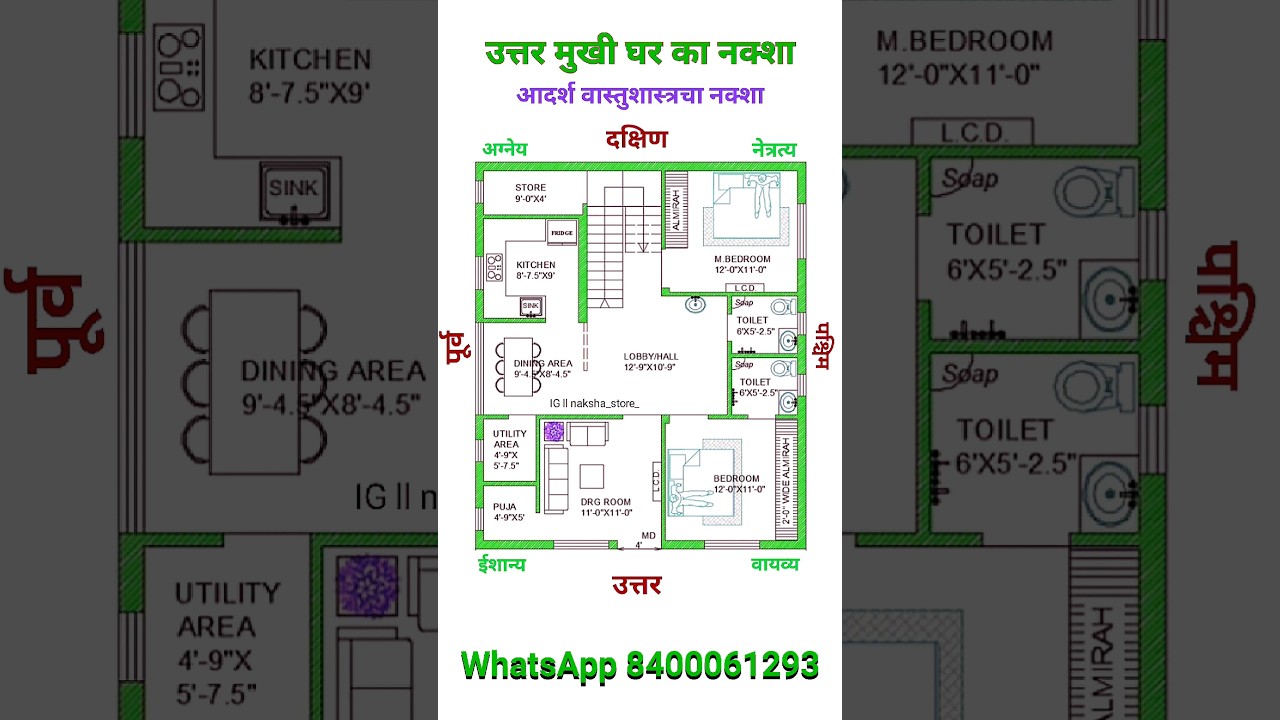 उत्तर मुखी घर का वास्तुशास्त्र और डिजाइन 🏡