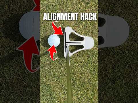 ALIGNMENT HACK! I use this to hole MORE PUTTS #golf #golfswing #golftips #golfcoach #golftip #tip