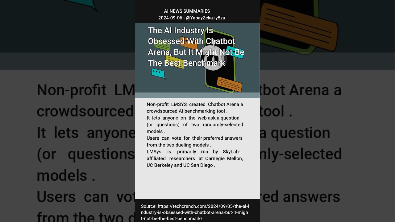 AI Focus on Chatbot Arena May Miss Better Benchmarks ๐ค