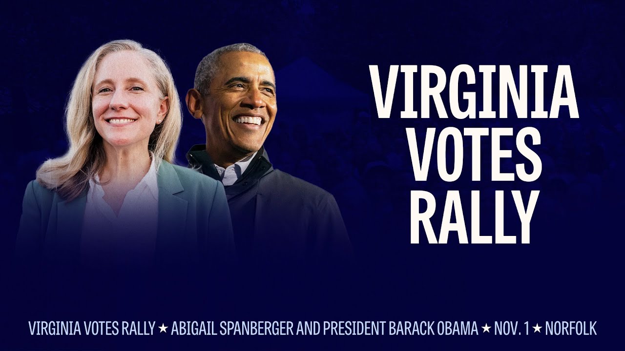Virginia Votes Rally in Norfolk with Abigail Spanberger & Barack Obama ๐ณ๏ธ