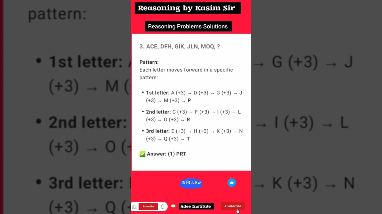 Alphabet Series & Reasoning Tricks by Kasim Sir π