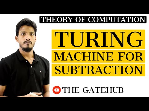 Turing Machine for Subtraction of two Number | Turing Machine | GATECSE | TOC