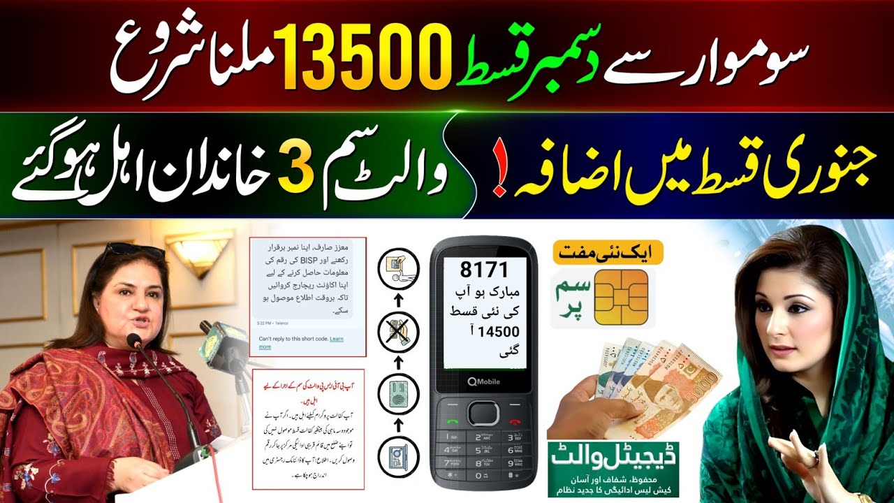 8171 New Update 2025 | Benazeer Incom Sport Program Check Online | Ehsaas Program | 13500 Wallet SIM
