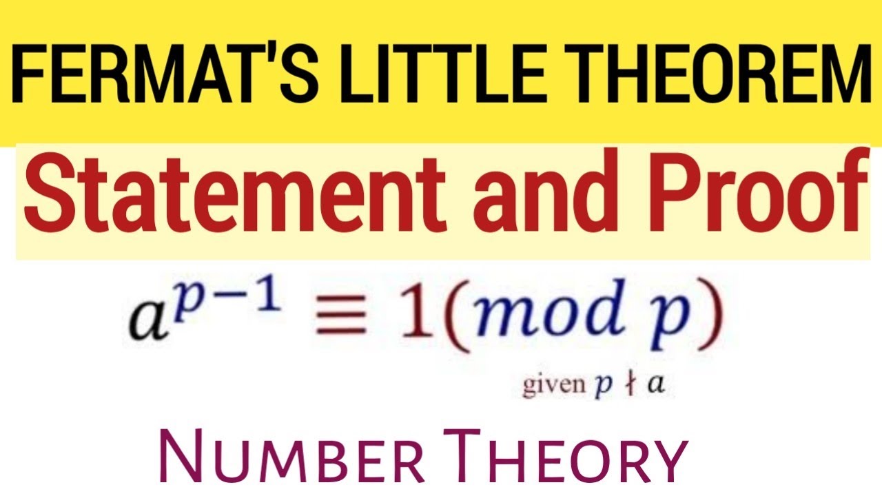 Understanding Fermat's Little Theorem: Statement and Proof