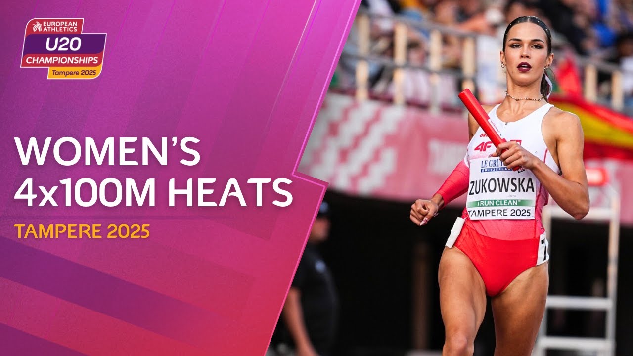 Women's 4x100m Heats Replay | Tampere 2025 European U20 Championships 🏃‍♀️