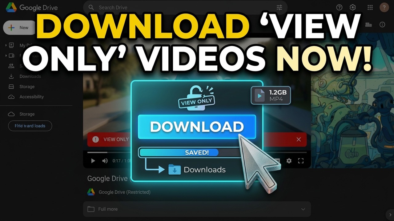 Download View-Only Videos from Google Drive (2026)
