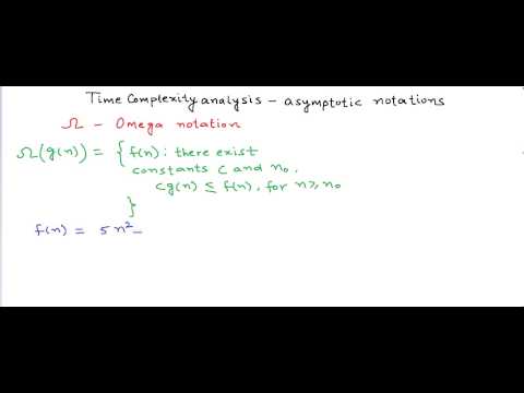 Time complexity analysis: asymptotic notations - big oh, theta ,omega