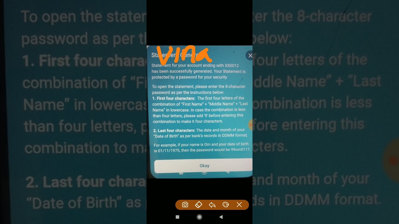 Bank of India PDF Statement Password 🔐