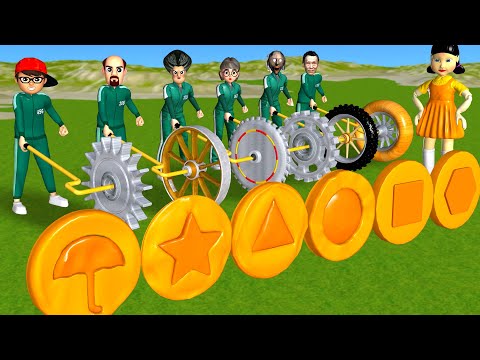 Scary Teacher 3D vs Squid Game Wooden Wheel vs Domino Dalgona Level Max Challenge Who's Boss