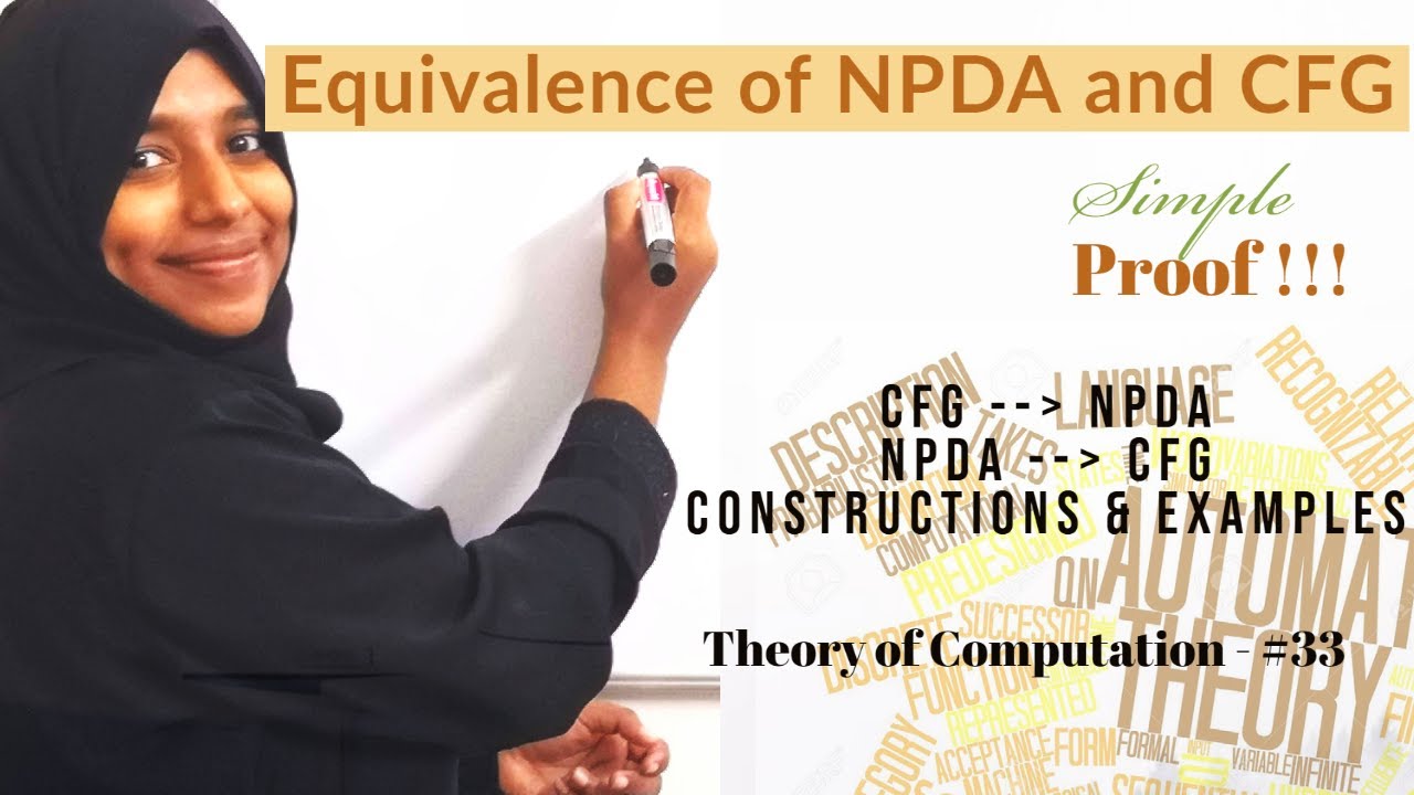 THEORY OF COMPUTATION- LECTURE #33- Proof of Equivalence of CFG and NPDA