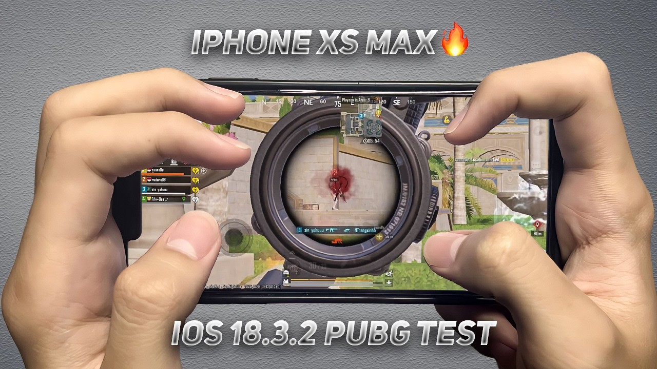 iPhone XS Max PUBG Mobile HANDCAM 🎮 | iOS 18.3.2 Test 2025