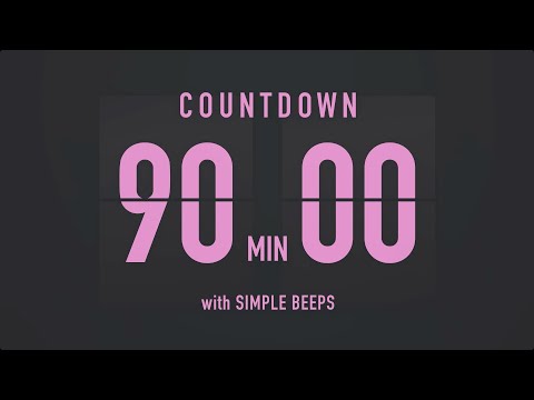 90 Minute Countdown Timer โณ Flip Clock with Simple Beeps ๐๐ค