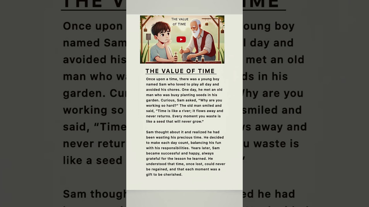 The Value of Time: An English Moral Story ⏳